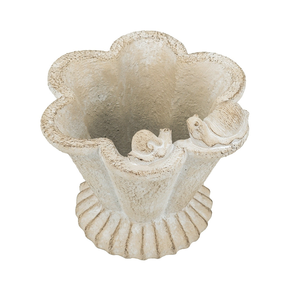 10x9.5x9' Sand and Cement Coral Planter with Textured Beige Finish