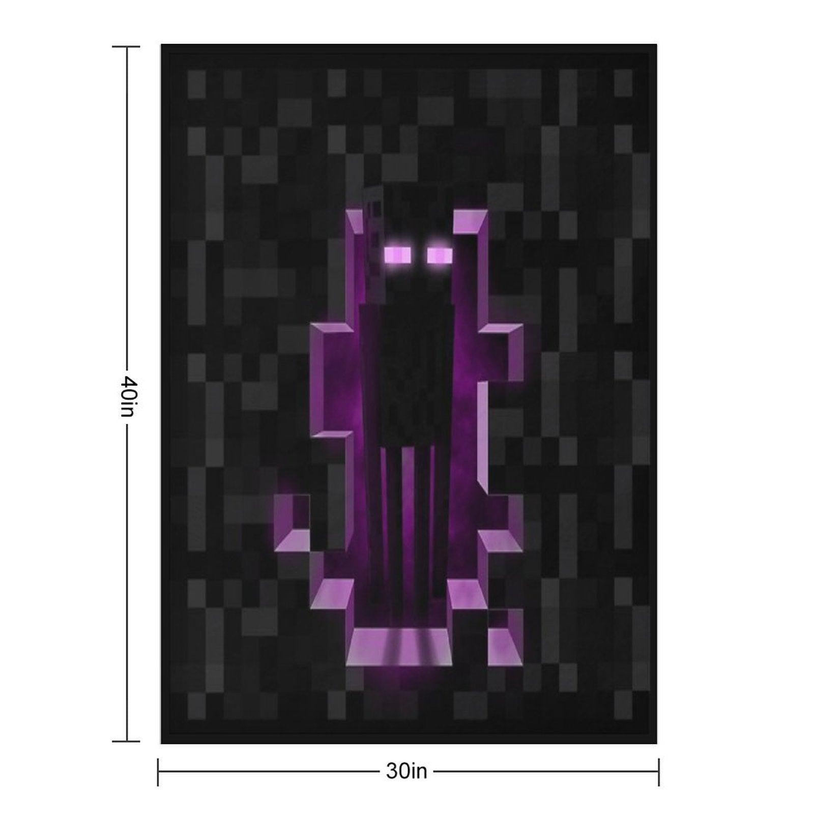 Enderman Minecrafter Enderdragon Throw Blanket