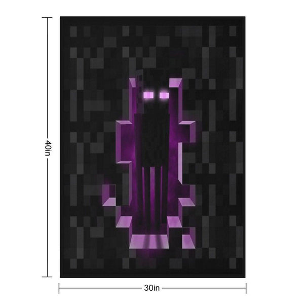 Enderman Minecrafter Enderdragon Throw Blanket