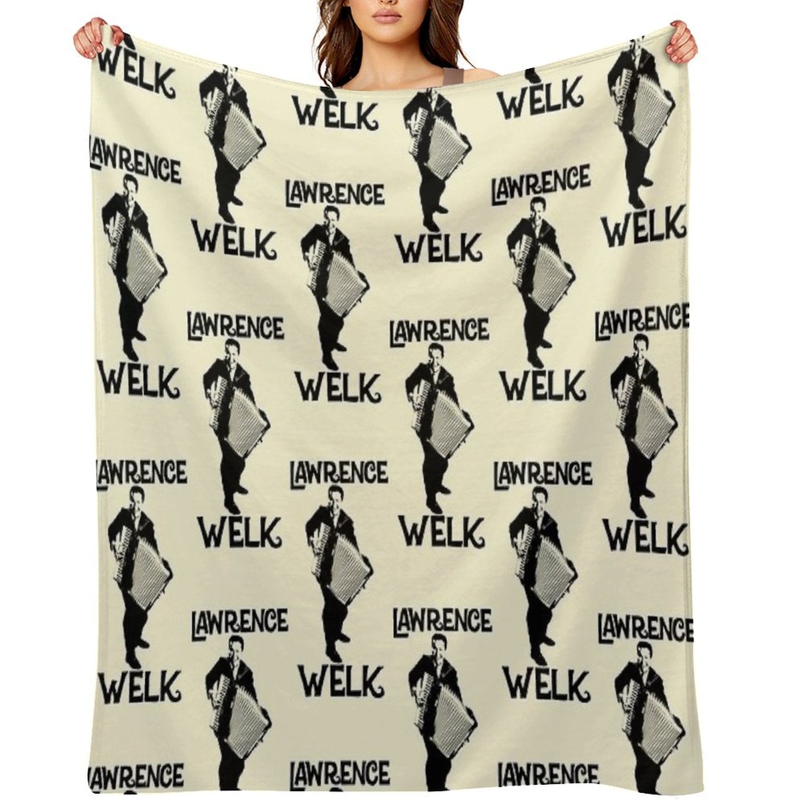 Lawrence Welk - Name - The Black Stencil Eco-conscious Throw Blanket