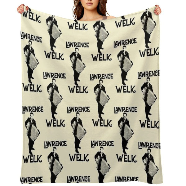 Lawrence Welk - Name - The Black Stencil Eco-conscious Throw Blanket