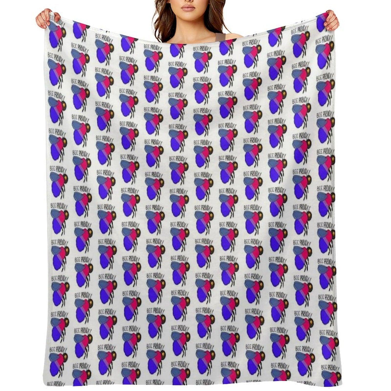 Bee Proud (Bisexual Flag) Throw Blanket