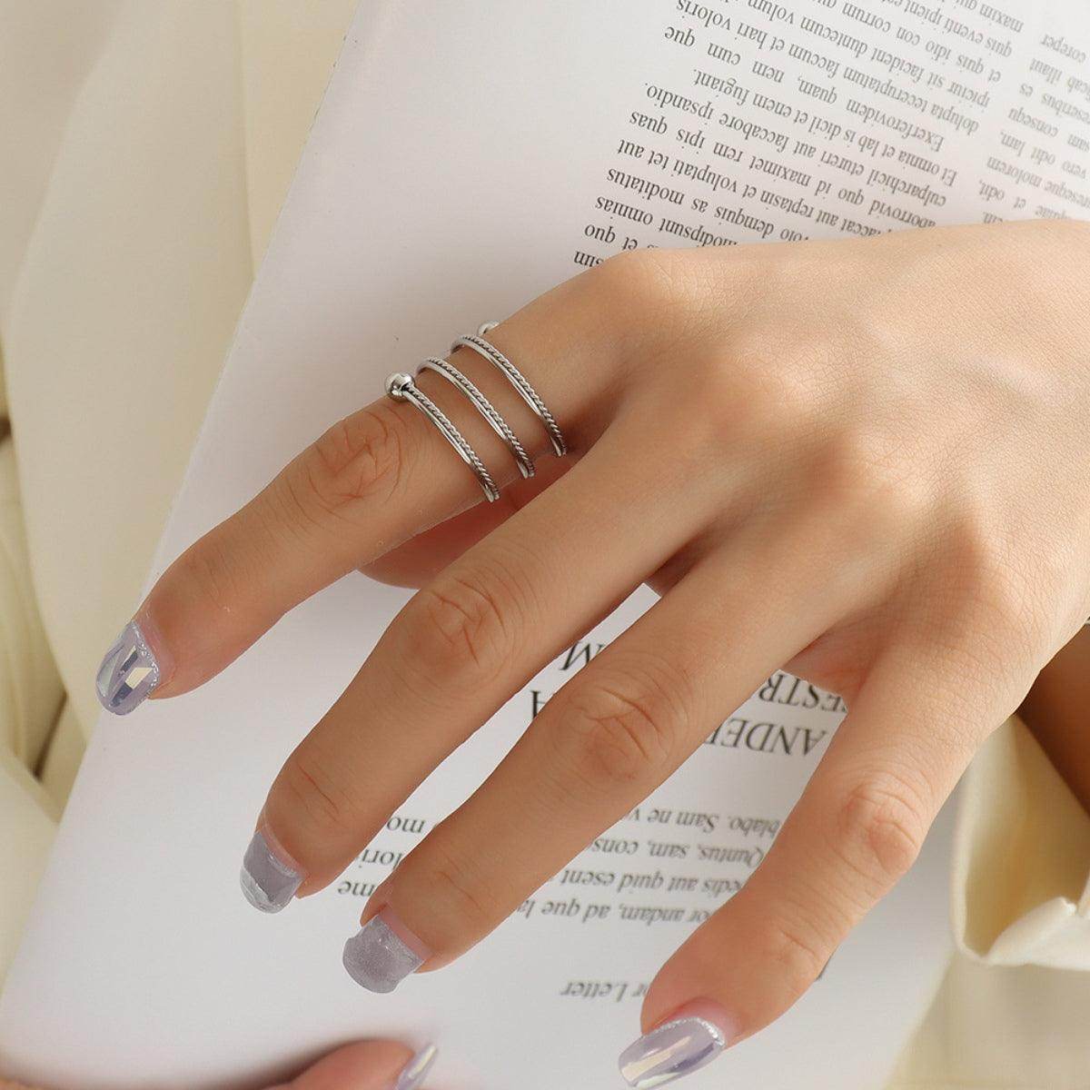 Titanium Steel Wrap Ring for Stylish Everyday Wear