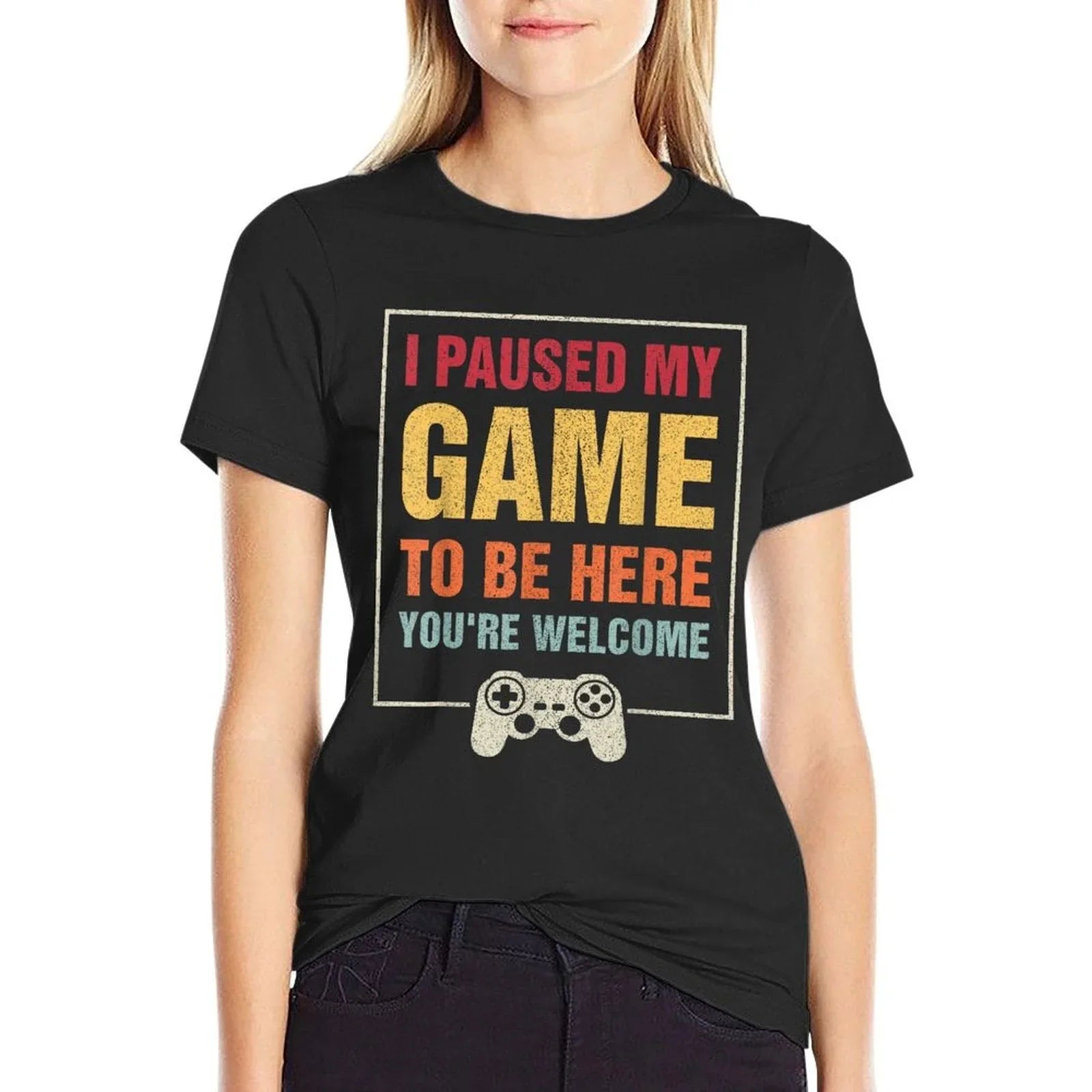 I Paused My Game To Be Here Funny Gamers Gifts Menn Boys  Classic T-Shirt