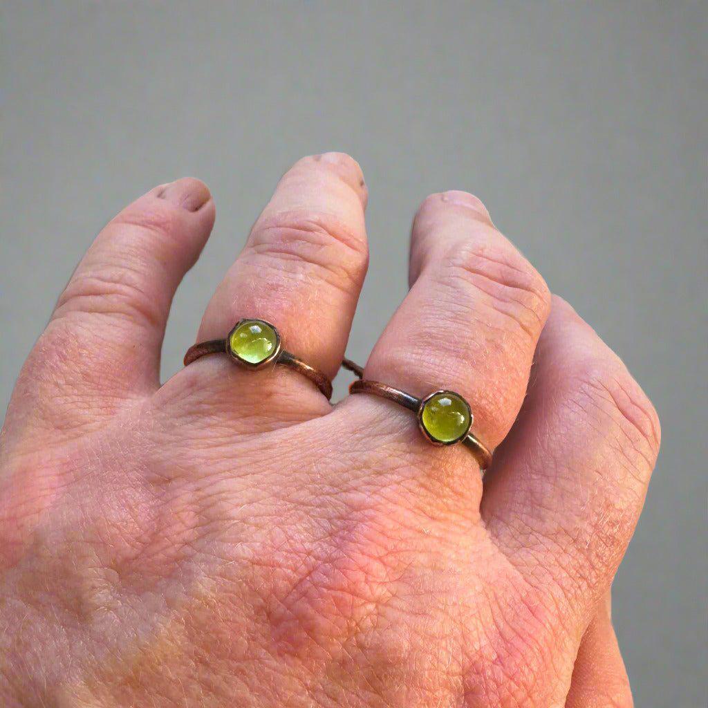 Copper Peridot Ring - A Symbol of Renewal & Joy | By Blackbird & Sage