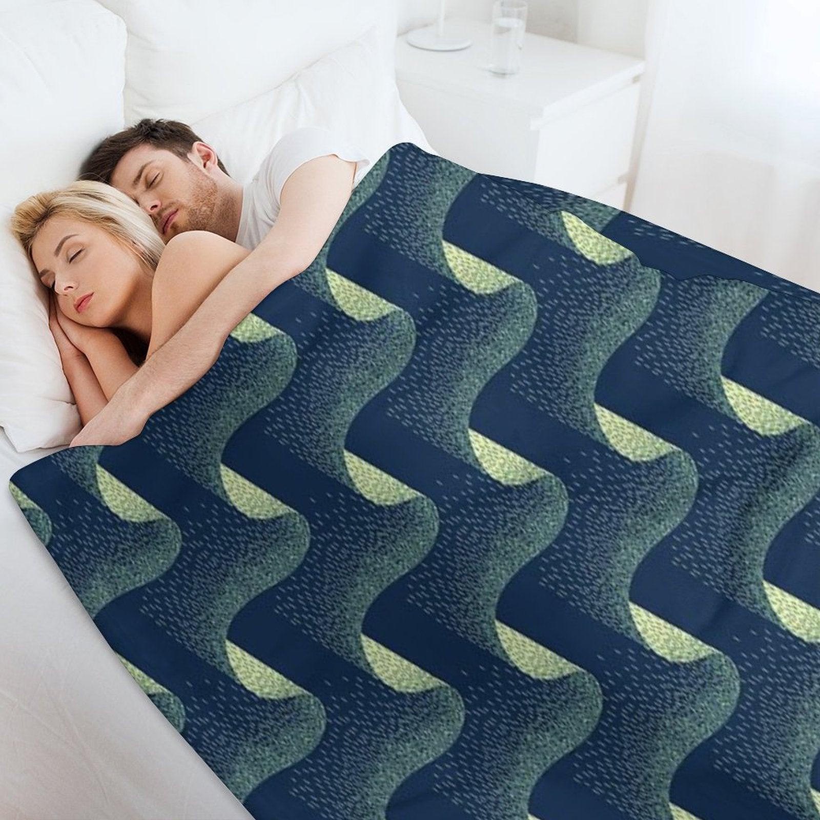 Aurora Embroidery  Repeat Pattern Throw Blanket