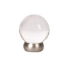 Round Lew's Hardware Nickel and Glass Cabinet Knob