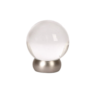 Round Lew's Hardware Nickel and Glass Cabinet Knob