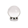 Round Lew's Hardware Chrome and Glass Cabinet Knob