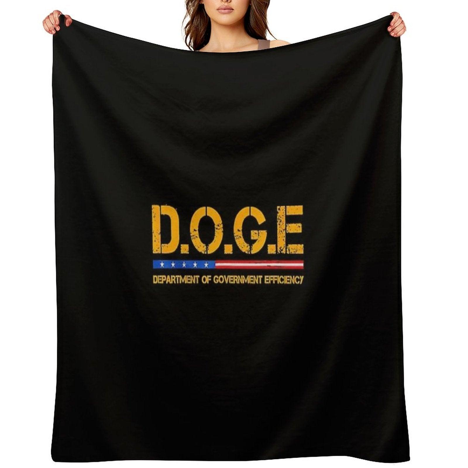 Doge D.O.G.E. Department Of Government Efficiency Throw Blanket