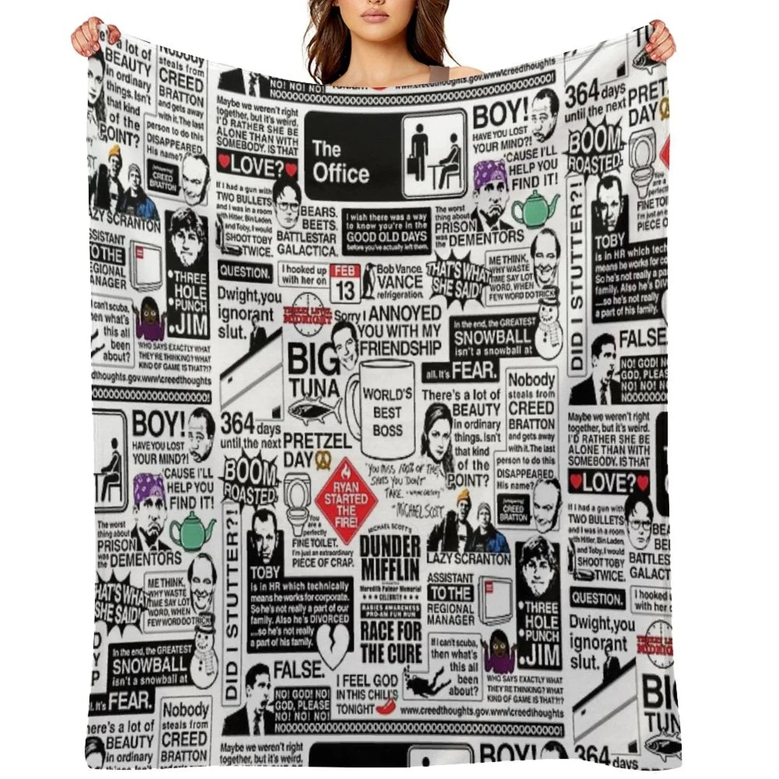 Wise Words From The Office - The Office Quotes (Variant) Throw Blanket