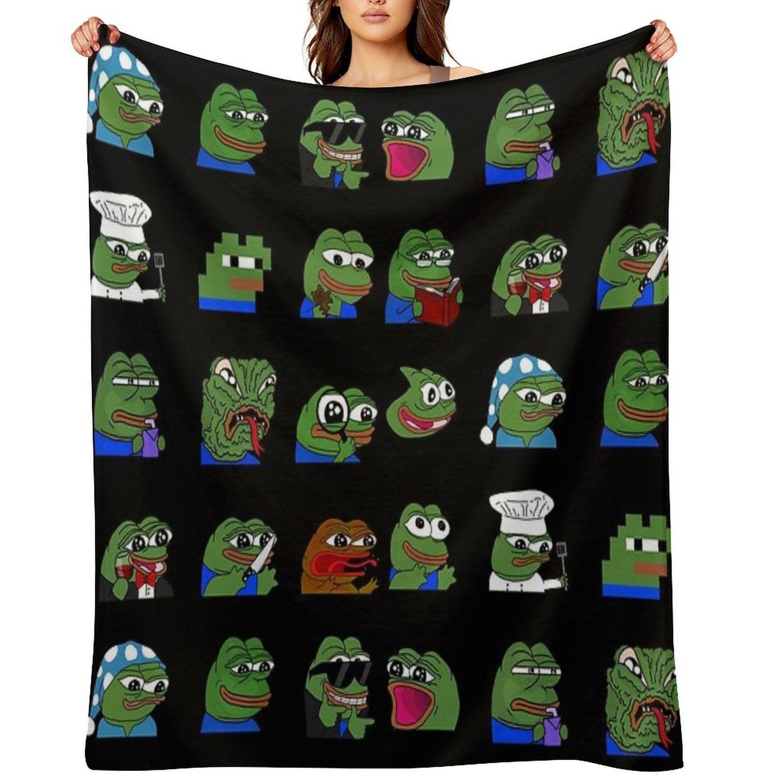 Pepe Peepo Variety Set (16 Pepes Edition) Throw Blanket
