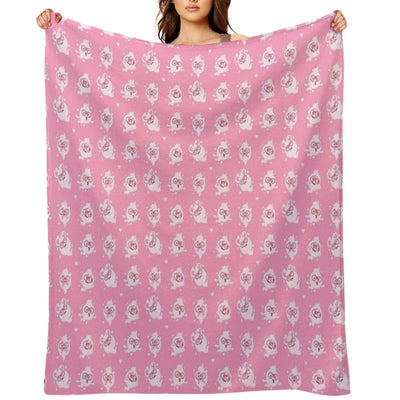 Whisper Colour Palette Pattern Valentines  Yo-Kai Watch Throw Blanket
