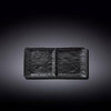 Black Porcelain Slate look Rectangular 2 Section Dish 10.5