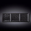 Black Porcelain Slate look Rectangular 3 Section Dish 16