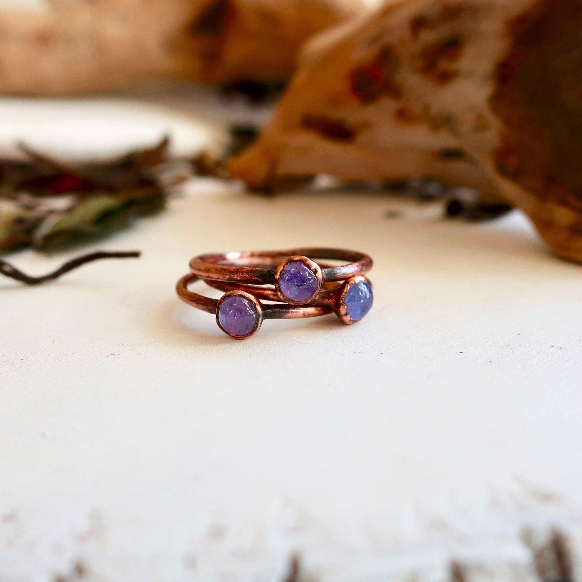 Copper Tanzanite Ring - Calm Confidence for Creators | By Blackbird & Sage