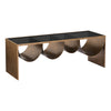 Reed Coffee Table Brass & Black