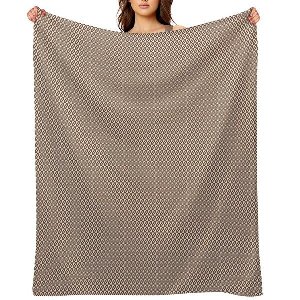 Tiled Pattern - Brown All-season Throw Blanket