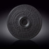 Black Porcelain Slate look Round Plate / Platter With Rustic Texture 13