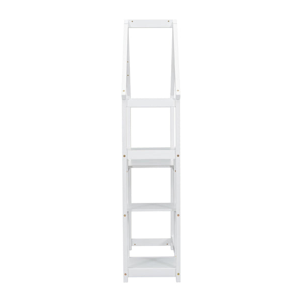House-shaped Wooden writing Desk,Kids study Table,Bookshelf & Toy Storage,White