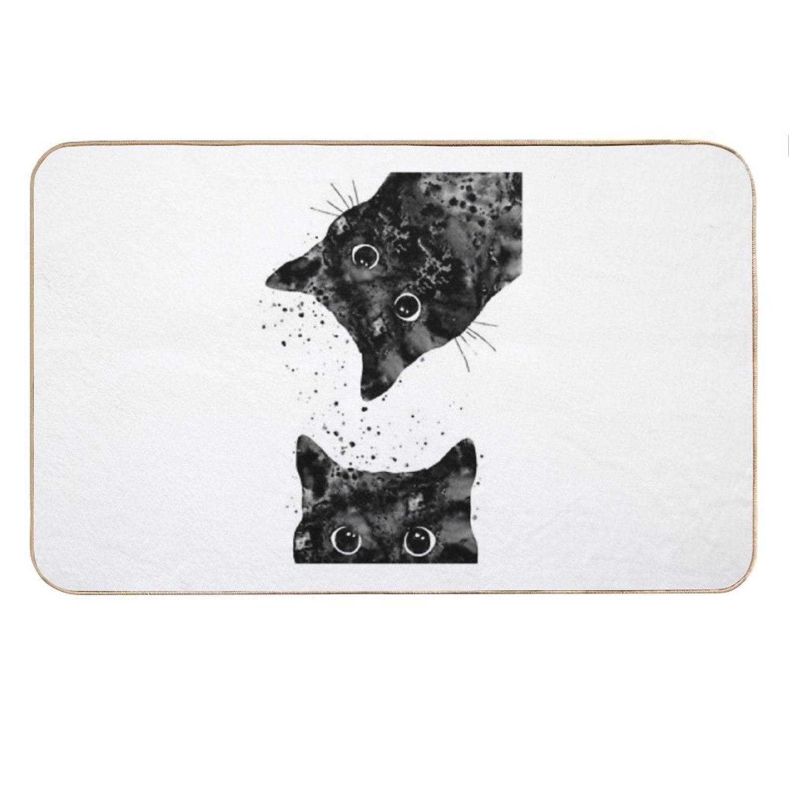 Peeking Cat Bath Mat