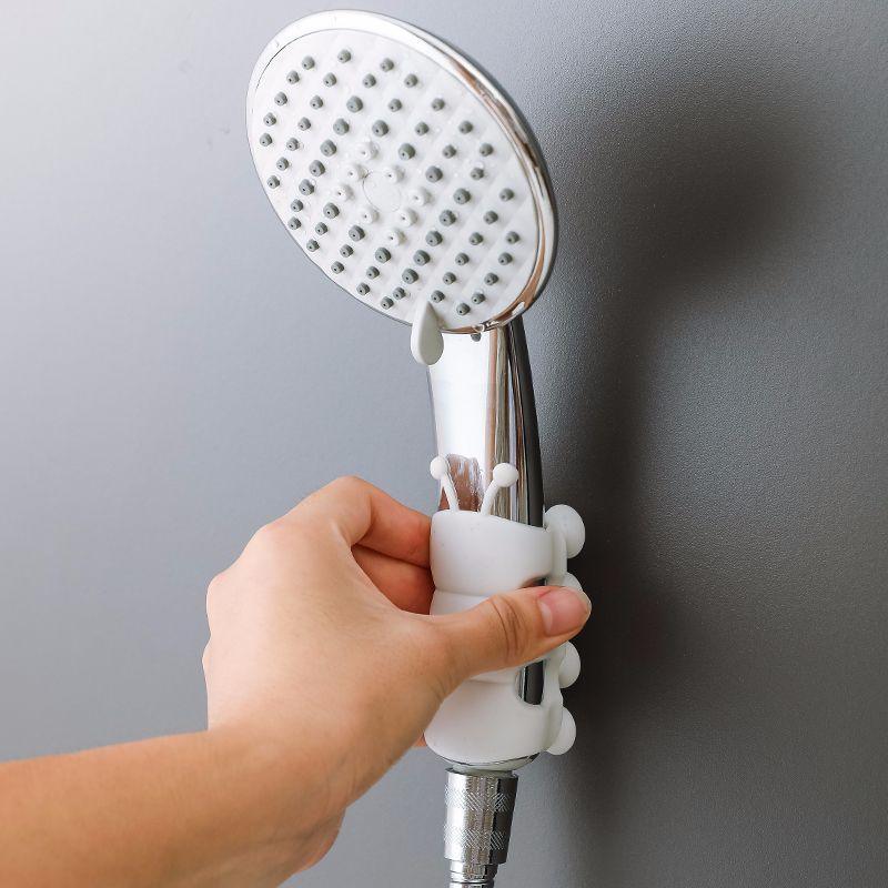 Creative Household Silicone Caterpillar Shower Bracket Non-Slip Bathroom Suction Cup Free Punch Nozzle Holder