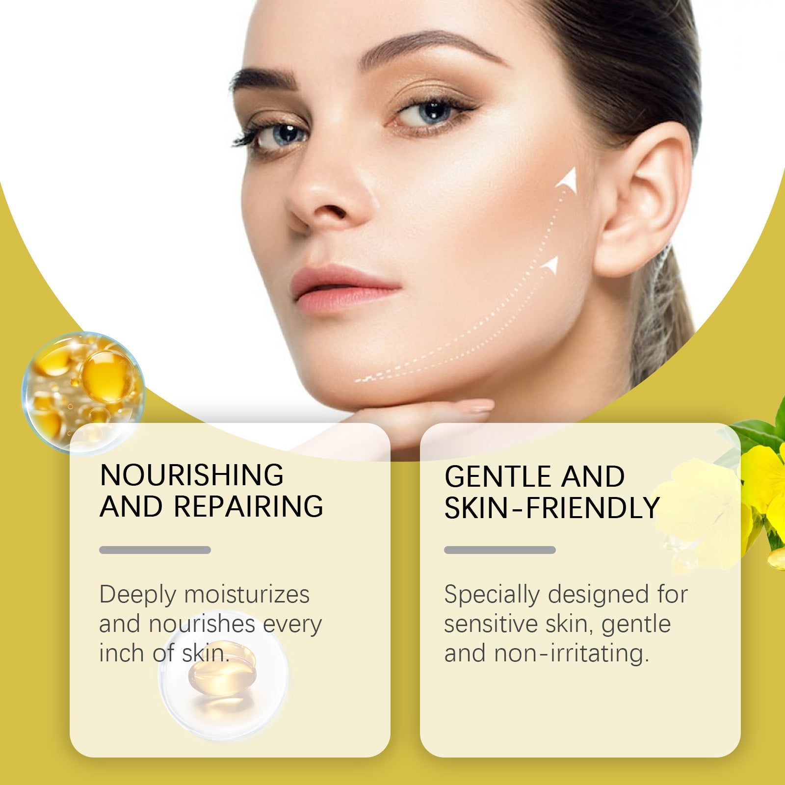 Primrose Essential Oil, Moisturizing, Anti-Wrinkle, Firming, Light Line, Moisturizing And Nourishing Facial Essence