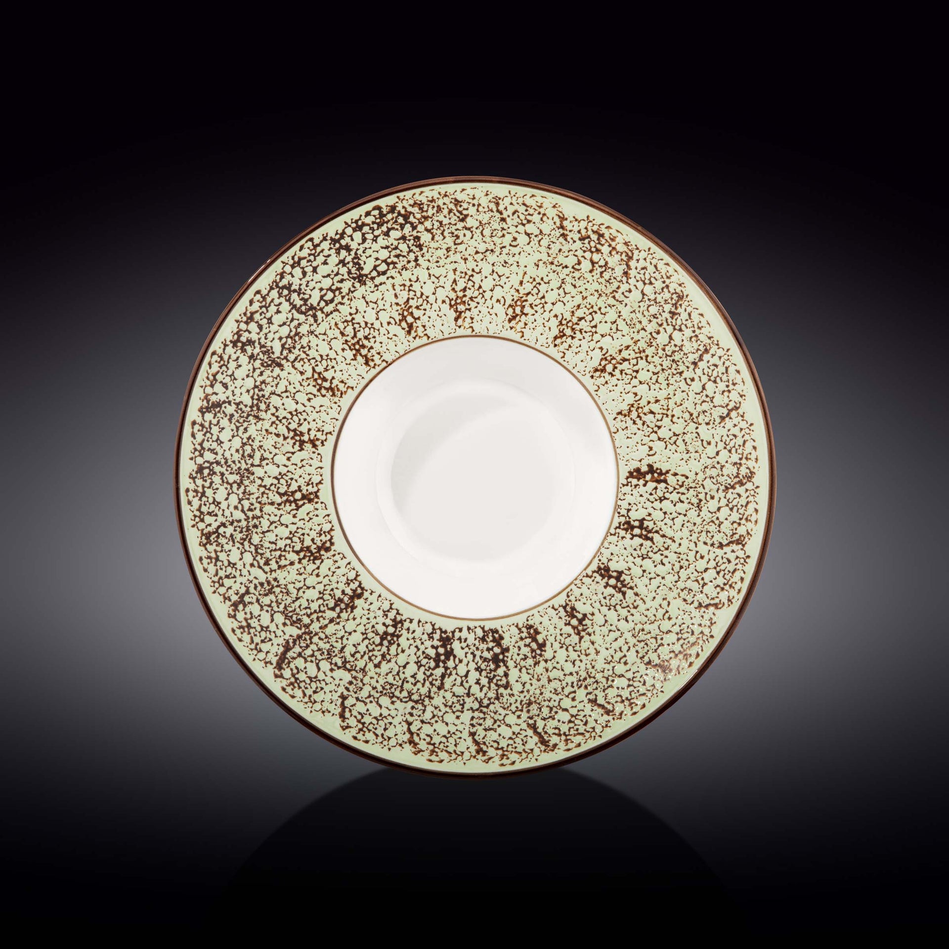 Pale Green / PistachioPorcelain Deep Plate 10.5