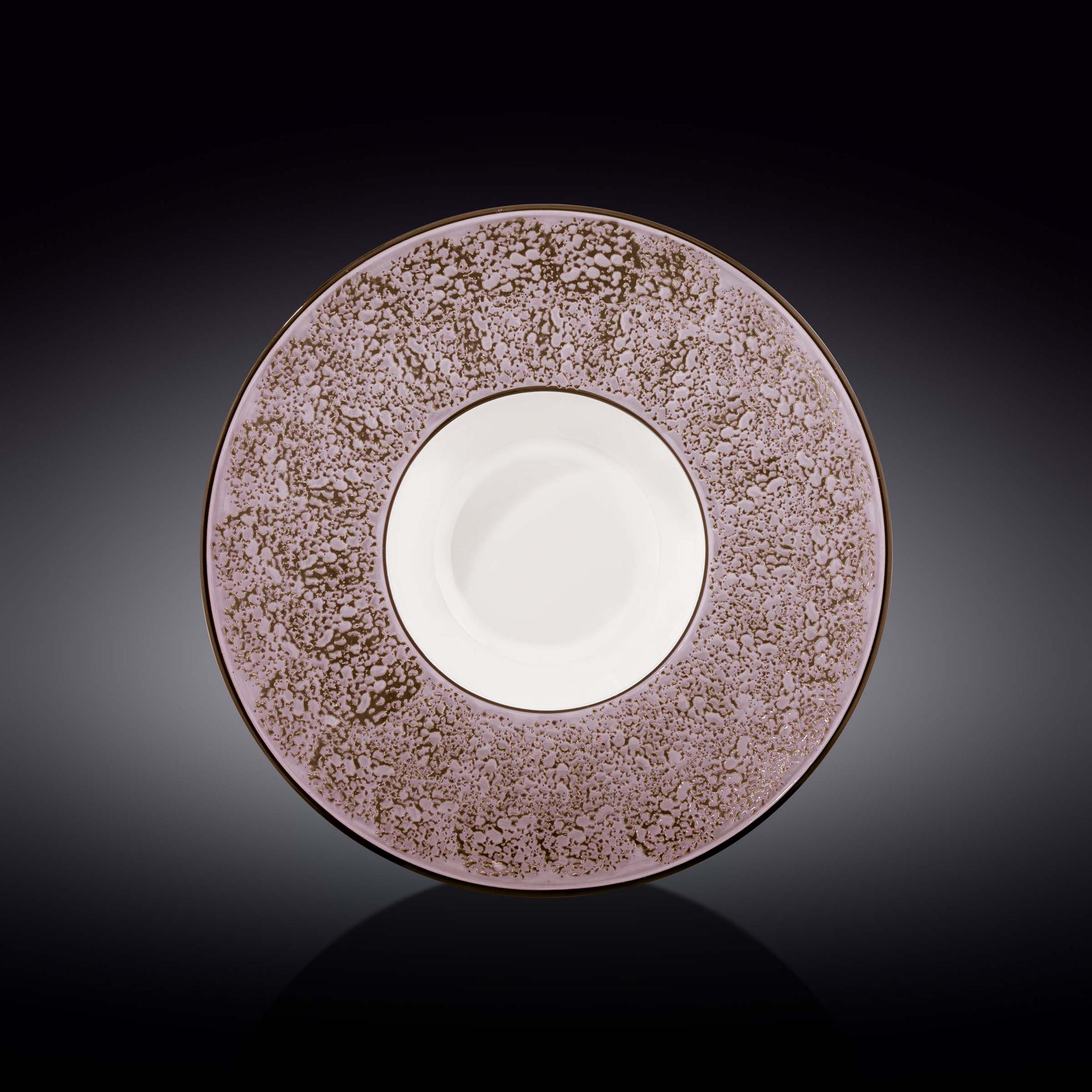 Violet / Lavender Porcelain Deep Soup or Salad Plate 10.5