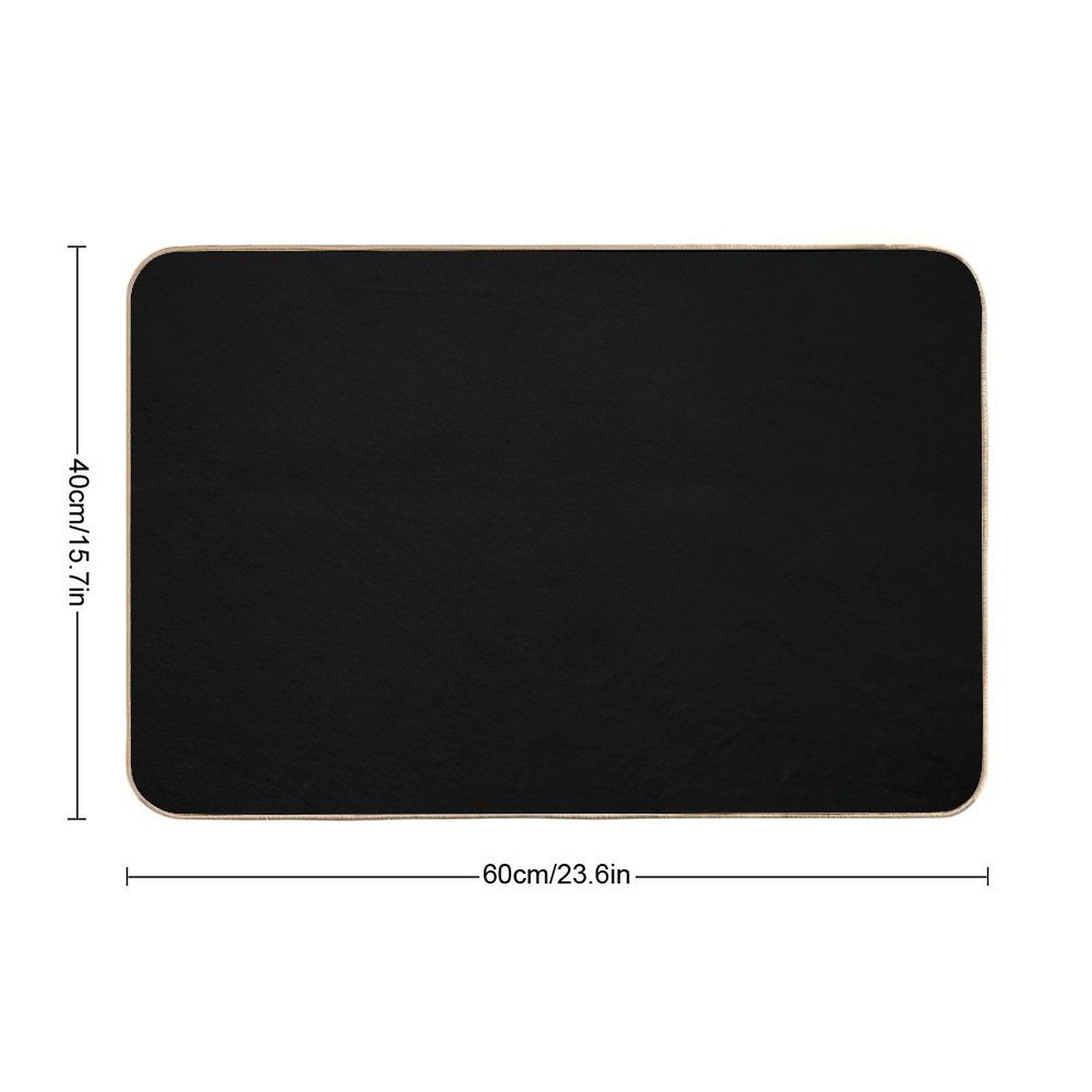 Solid Black Bath Mat