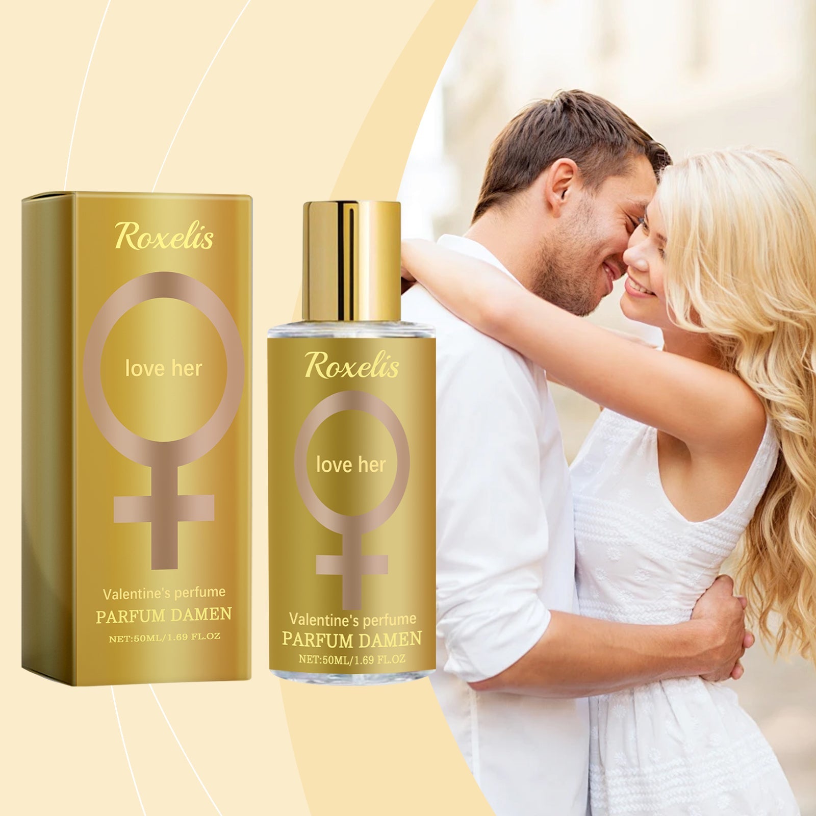 Roxelis Valentine's Day Women's Fragrance Women's Fragrance Natural Light Fresh Everyday Wrist Body Fragrance Charm Perfume