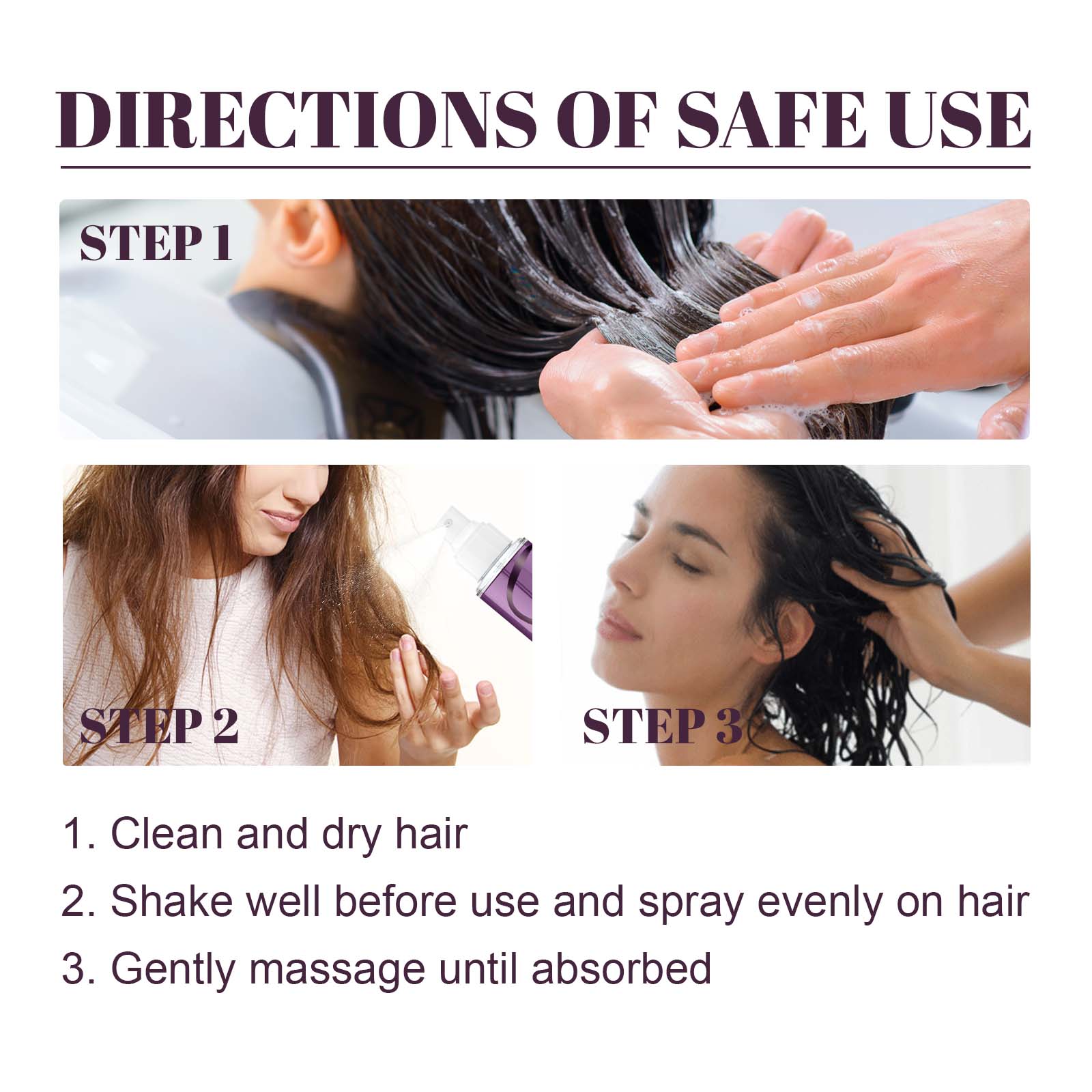 Volumizing And Dense Hair Spray, Repair Dry Hair, Strengthen Hair Nourishing And Volumizing Hair Treatment Spray