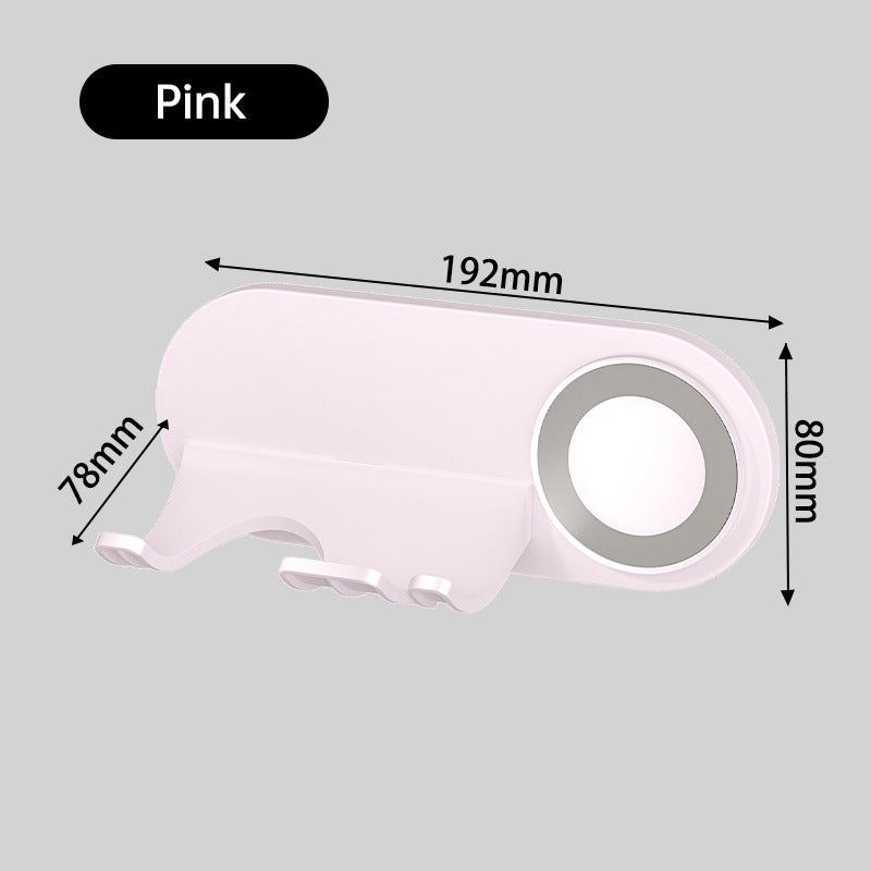 No - drill Magnetic Hair Dryer Wall Mount. Synthetic plastic, for Dyson/Leihen/Kexi. Colors: gray & white