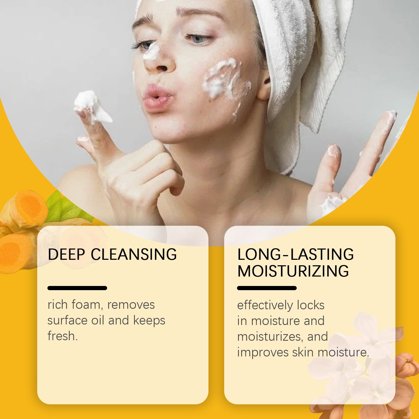 Turmeric Clove Essential Oil Soap Moisturizes Facial Body Cleansing And Delicate Skin Flower Soap