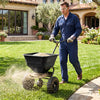 66 LBS Walk-Behind Broadcast Spreader with 13 Inch All-Terrain Tires-Black