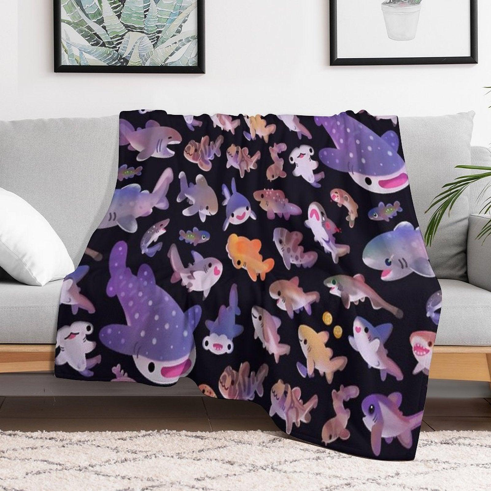 Shark Day 2 Throw Blanket