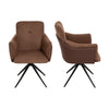 Set of 2 Modern Orange 360° Swivel Home Office Desk Chairs