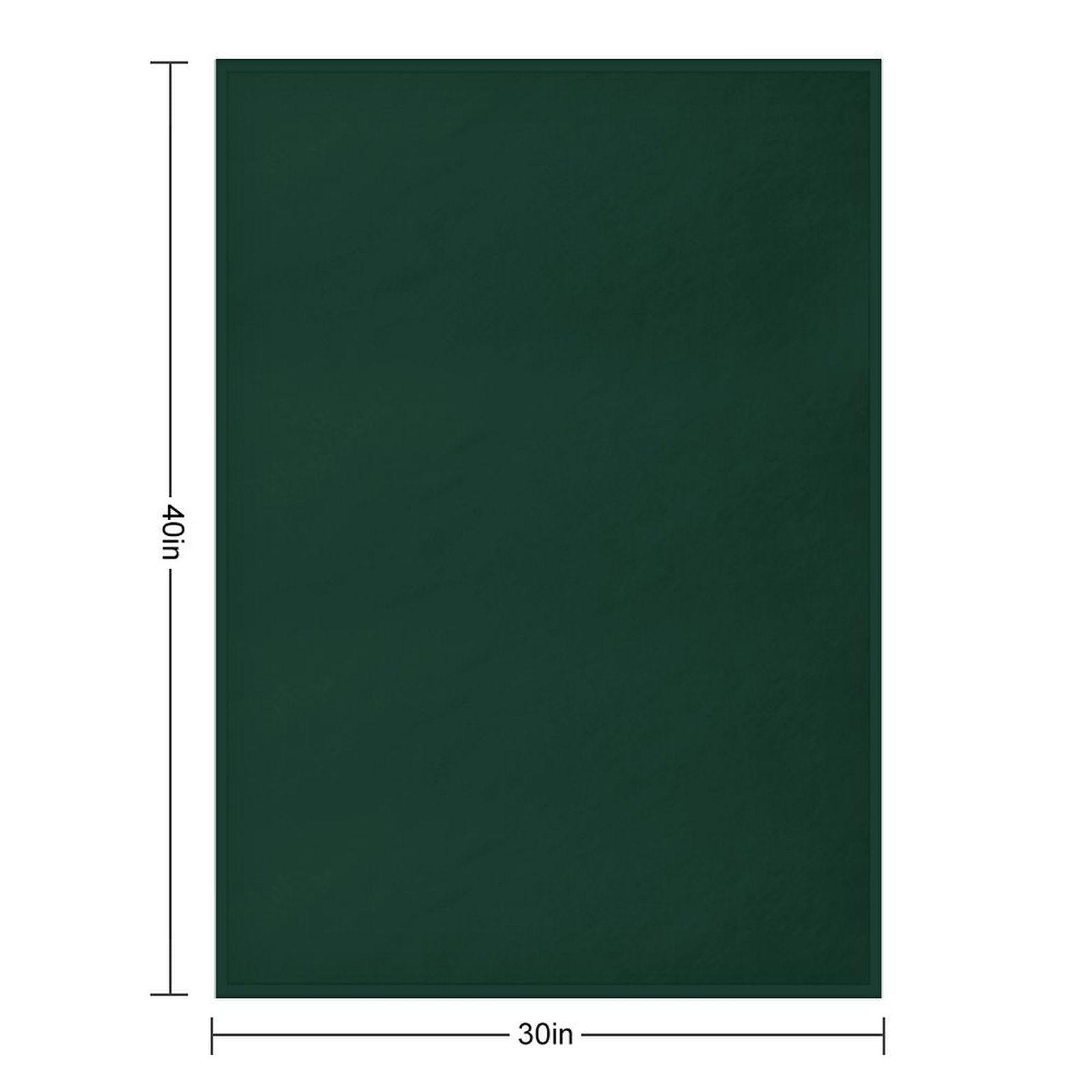 Solid Dark Green Throw Blanket