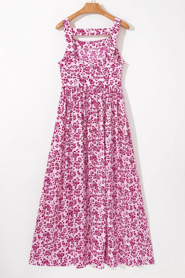 Cecelia Floral Cutout Back Empire Waist Dress
