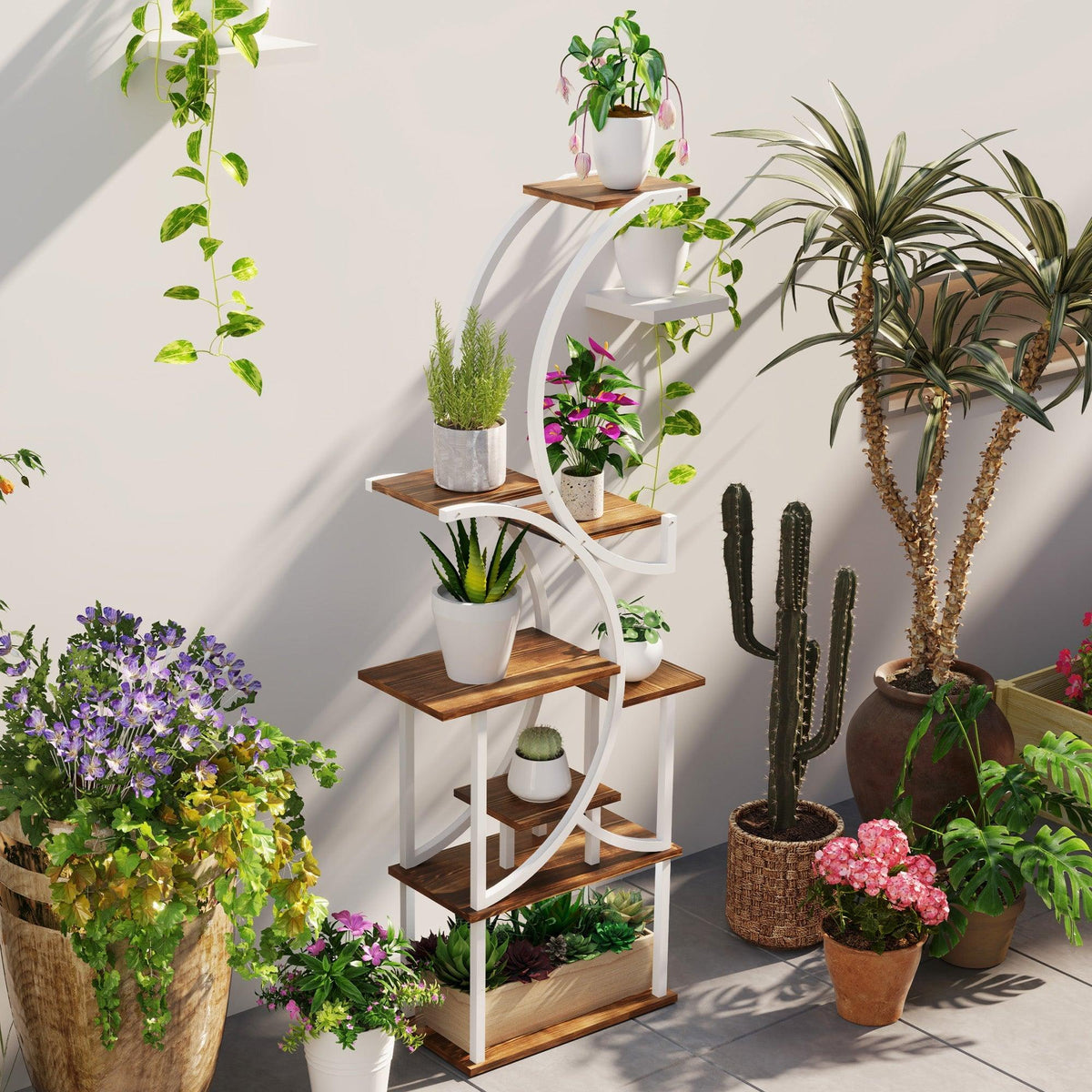 Outsunny 8 Tier Plant Stand Indoor, 62