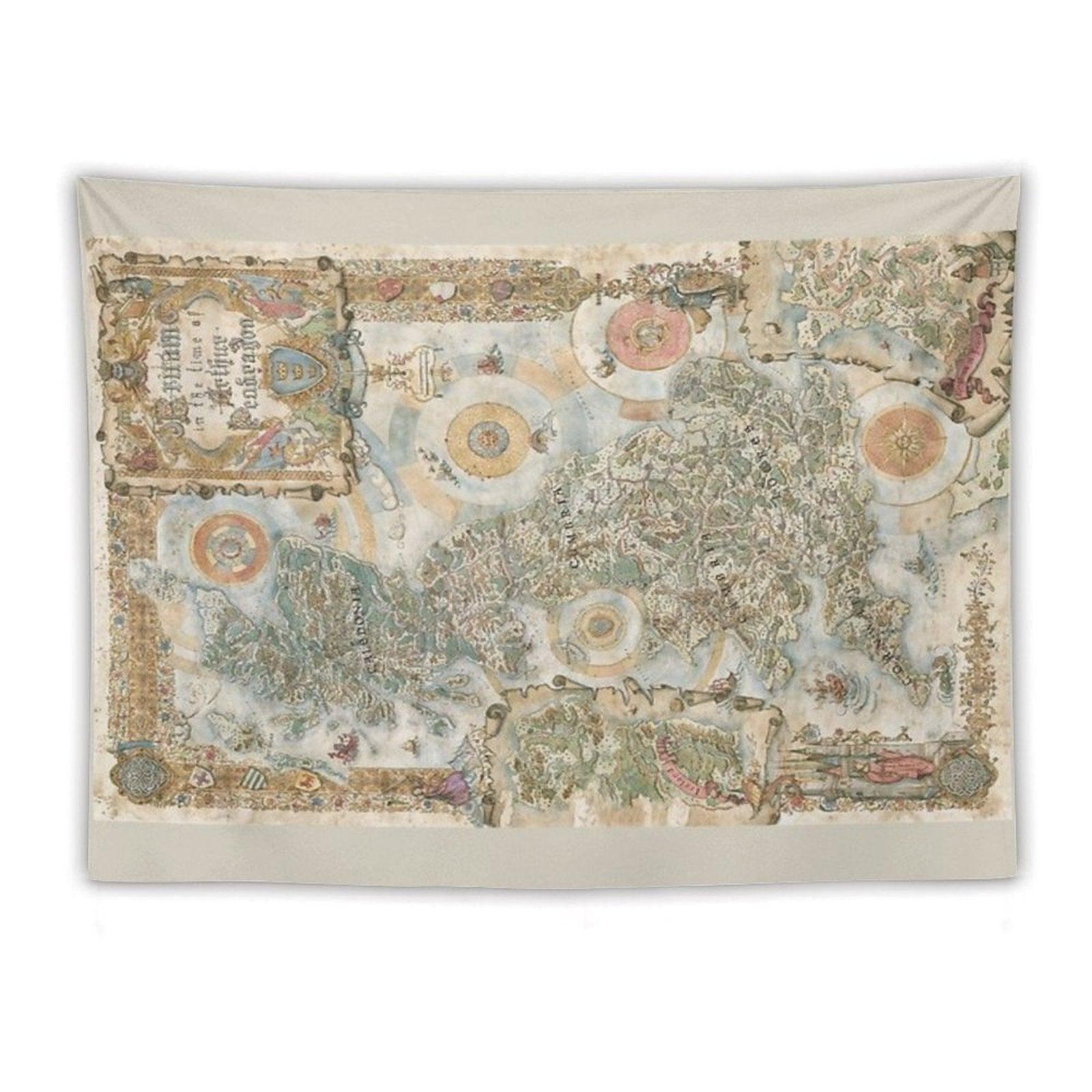 Pendragon 6th Edition Map by Francesca Baerald Tapestry