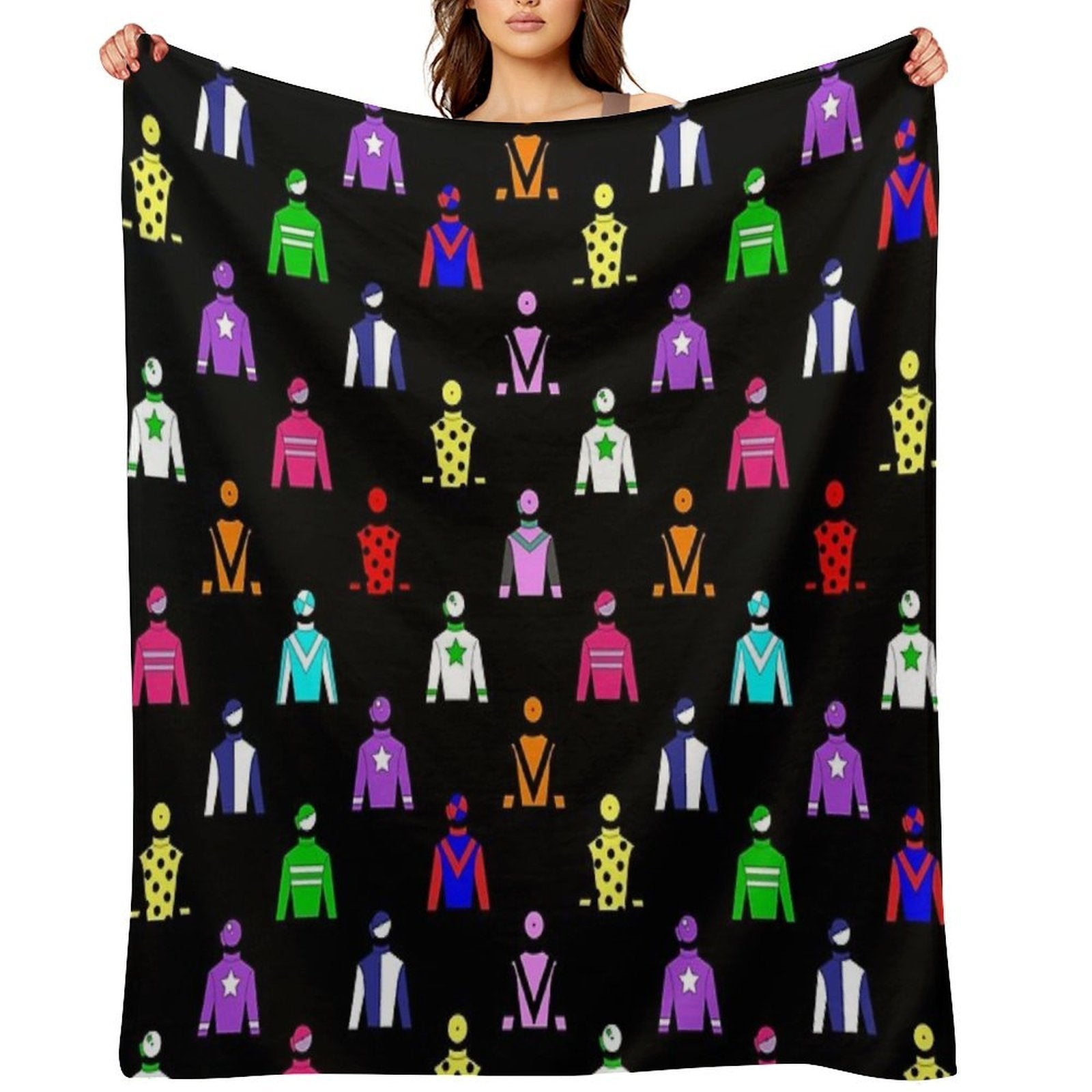Horse Racing Jockey Silks Durable Throw Blanket