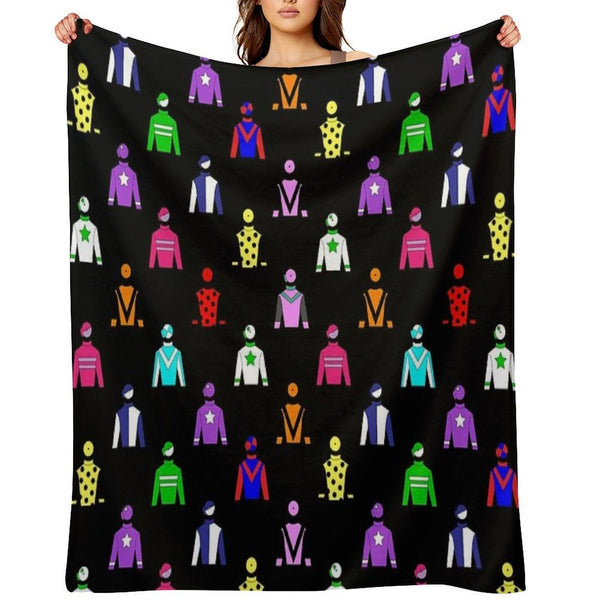Horse Racing Jockey Silks Durable Throw Blanket