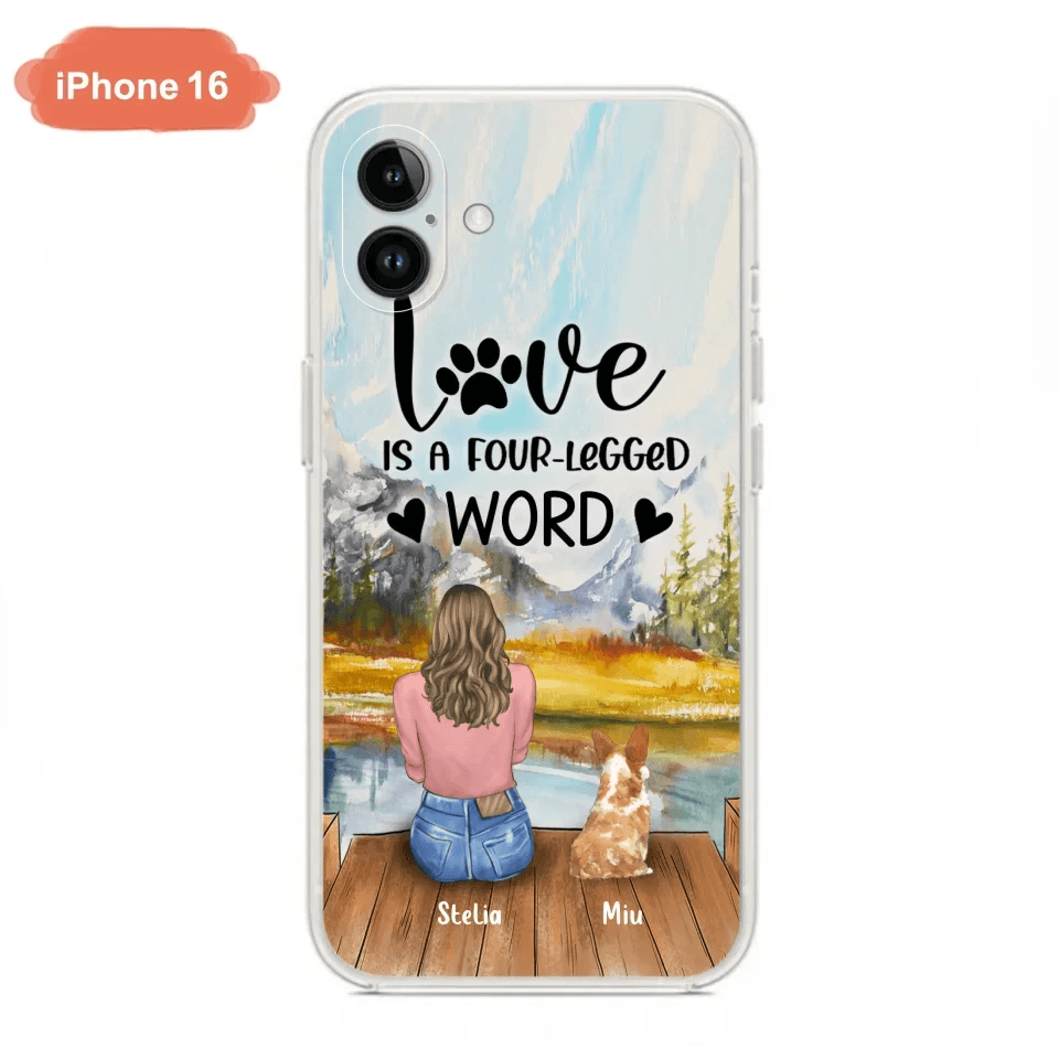 Custom Personalized Pet Mom/Pet Dad Phone Case - Gift for Dog Lovers/Cat Lovers - Up to 4 Pets - Life is better with fur babies
