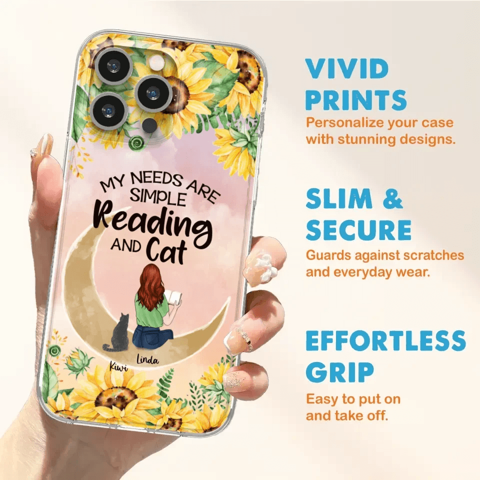 Custom Personalized Reading Dog/Cat Phone Case - Best Gift Idea For Dogs/Cats Lovers - Case For iPhone, Samsung and Xiaomi