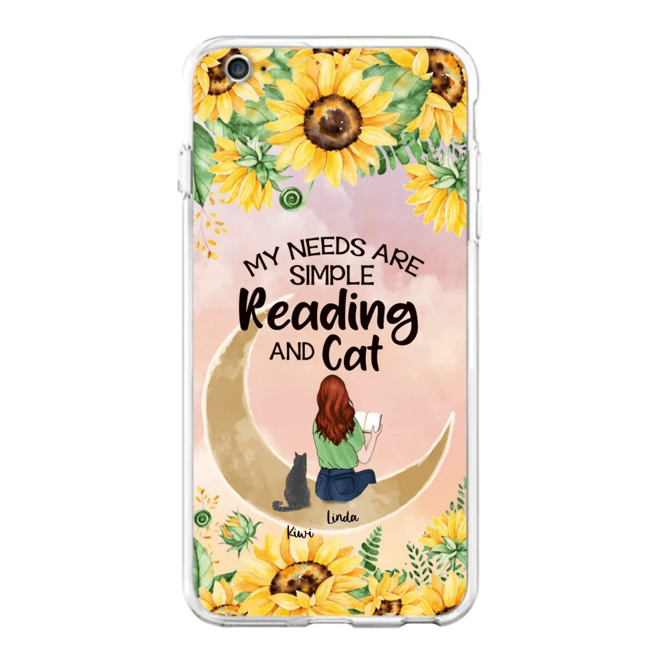 Custom Personalized Reading Dog/Cat Phone Case - Best Gift Idea For Dogs/Cats Lovers - Case For iPhone, Samsung and Xiaomi