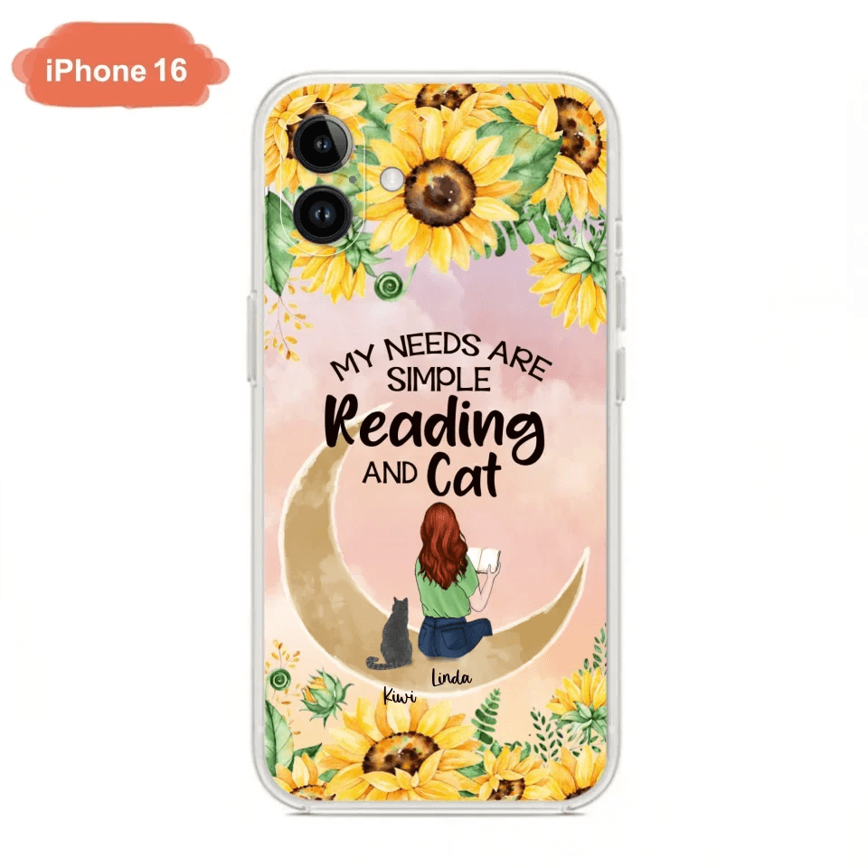 Custom Personalized Reading Dog/Cat Phone Case - Best Gift Idea For Dogs/Cats Lovers - Case For iPhone, Samsung and Xiaomi