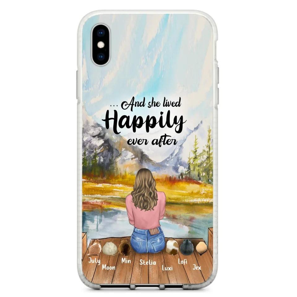 Personalized Dog Mom Phone Case - Up to 4 Dogs - And She Lived Happily Ever After