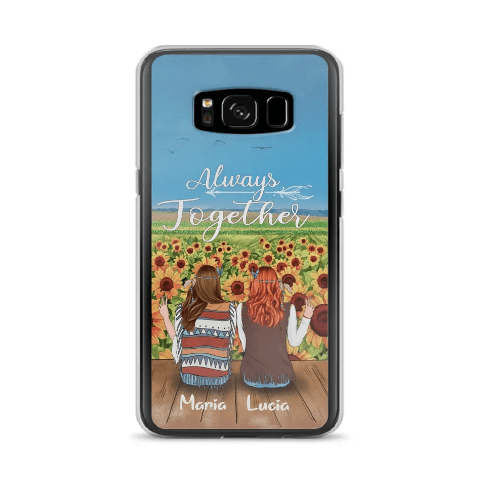 Personalized Hippie Friends Phone Case - Up to 3 Girls - Always Together - F8H385