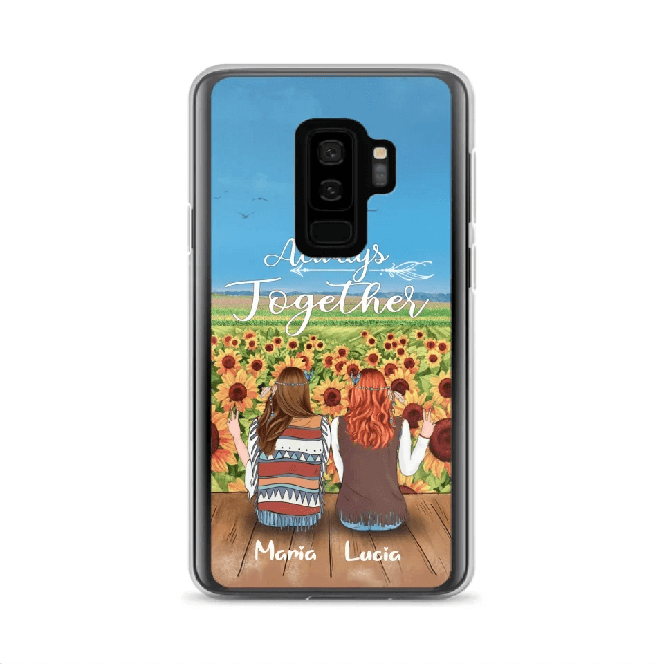 Personalized Hippie Friends Phone Case - Up to 3 Girls - Always Together - F8H385